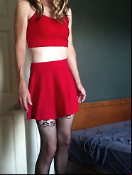 Ladyboy mistress demonstrates her tricks