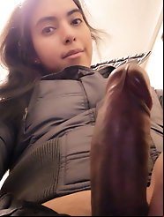 Stunning t-girl mistress is fucking at work